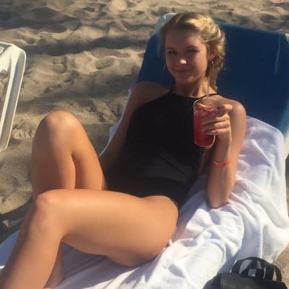 Black one piece swimsuit